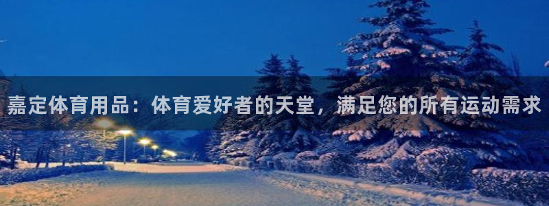 欧陆娱乐：嘉定体育用品：体育爱好者的天堂，满足您的所